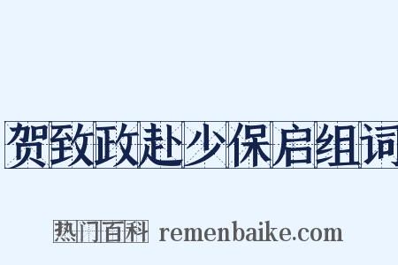 贺致政赴少保启组词是什么意思的图片